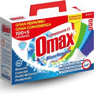 DETERSIVO LAVATRICE IN POLVERE IGIENIZZANTE 105 LAVAGGI PROFUMO BICARBONATO – MAXI FORMATO FAMIGLIA