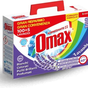 DETERSIVO LAVATRICE IN POLVERE IGIENIZZANTE 105 LAVAGGI PROFUMO LAVANDA - MAXI FORMATO FAMIGLIA
