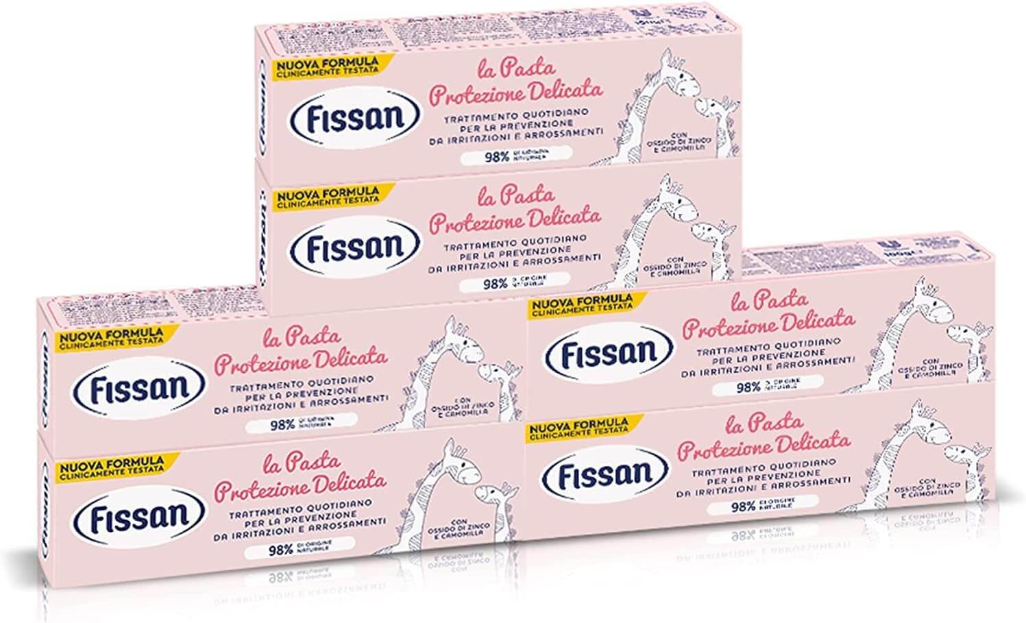 Fissan Pasta Protezione Delicata, Trattamento Lenitivo Anti Irritazioni e Arrossamenti, 6 pezzi da 100 gr