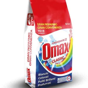 DETERSIVO LAVATRICE IN POLVERE IGIENIZZANTE 78 LAVAGGI OMAX CLASSIC - FORMATO CONVENIENZA