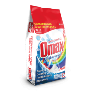 DETERSIVO LAVATRICE IN POLVERE IGIENIZZANTE 78 LAVAGGI OMAX BICARBONATO - FORMATO CONVENIENZA